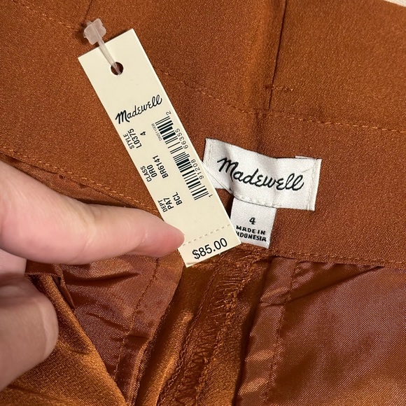NWT Madewell Drapey Paper Bag Pants, Tie Waist, 4 - Picture 7 of 9